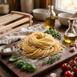 Spaghettoni Chitarra Artesanal. Pasta Italiana Premium. Pack de 4.